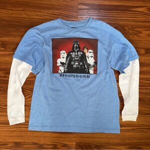 VGUC Star Wars #Photobomb T-Shirt with Photobombing  Darth & Stormtroopers